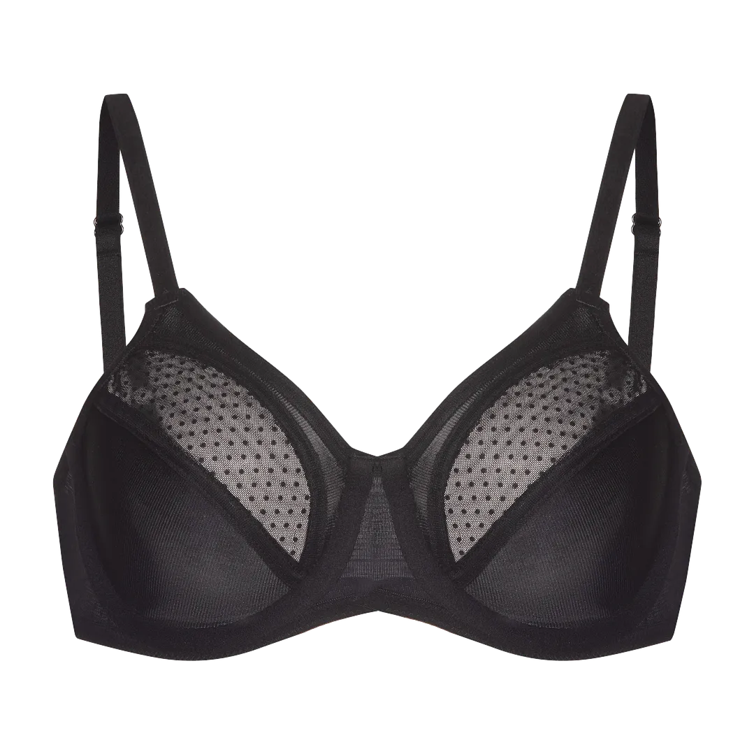 BR200 - minimizer bra with dot mesh insert