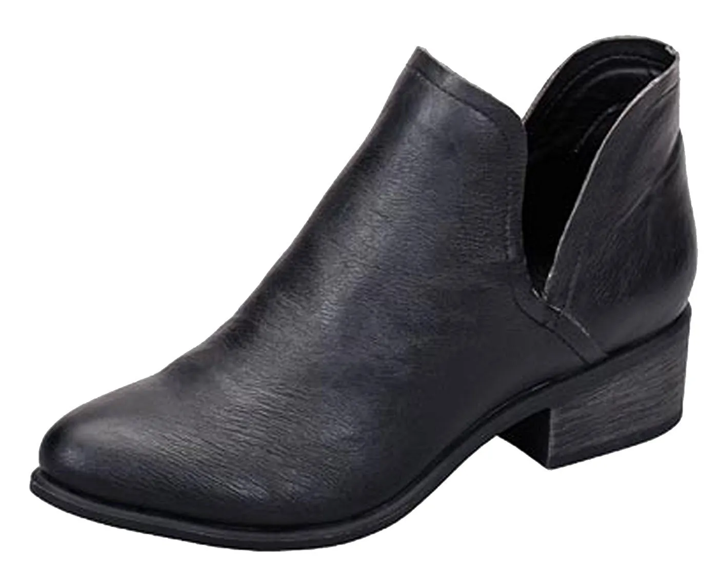 Breckelle's Women's Open Side Slip On Heeled Bootie