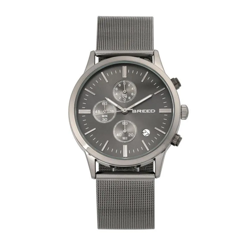 Breed Espinosa Chronograph Mesh-Bracelet Watch w/ Date