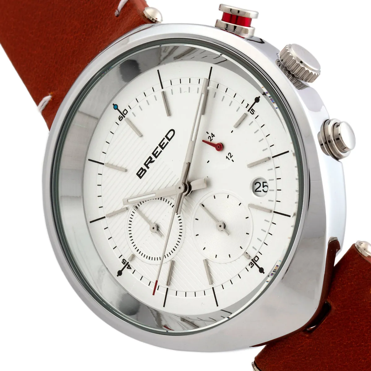 Breed Tempest Chronograph Leather-Band Watch w/Date