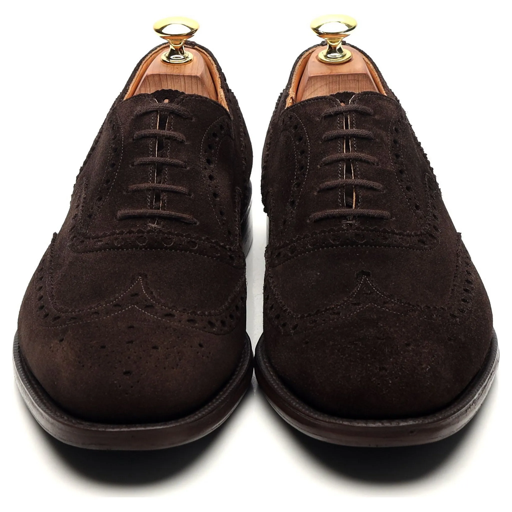 'Brisbane' Dark Brown Suede Oxford Brogues UK 8.5 F