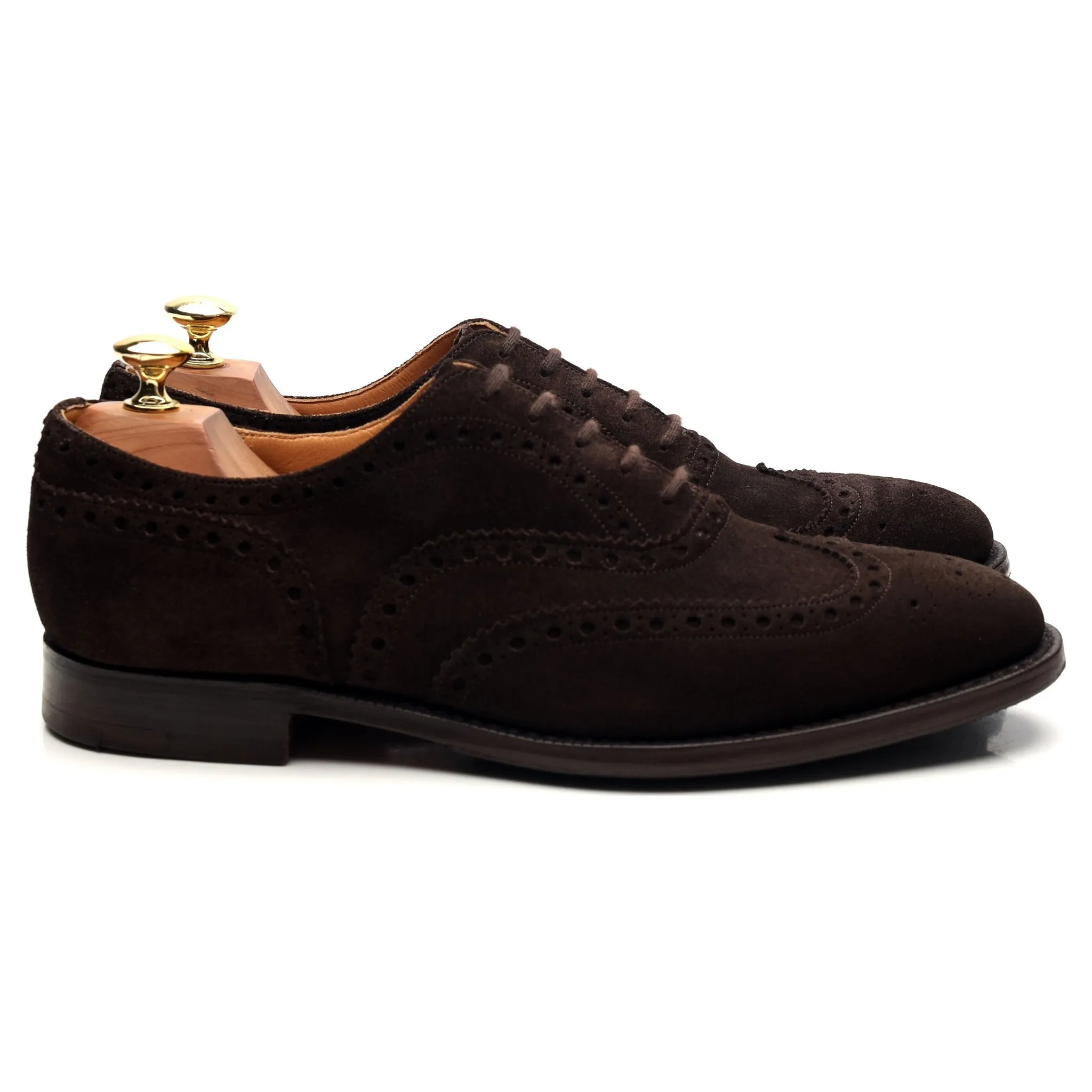 'Brisbane' Dark Brown Suede Oxford Brogues UK 8.5 F