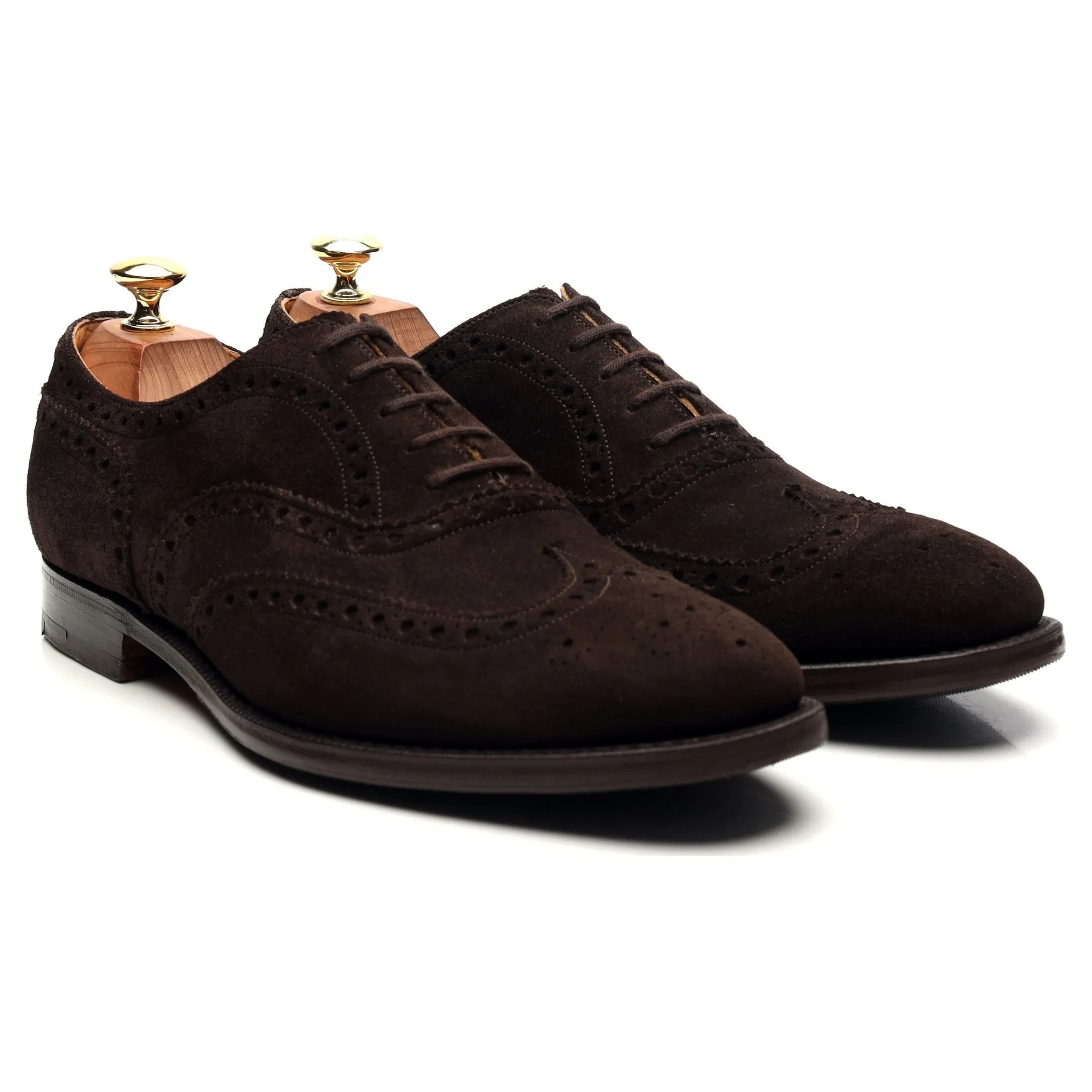 'Brisbane' Dark Brown Suede Oxford Brogues UK 8.5 F