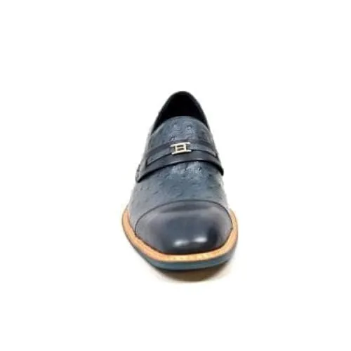 British Walkers Dolche Men's Navy Blue Leather Loafers