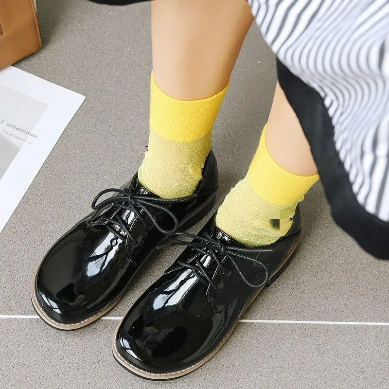 Brogues PU Leather Oxford Loafer Flats Women's Casual Shoes ZOS1129