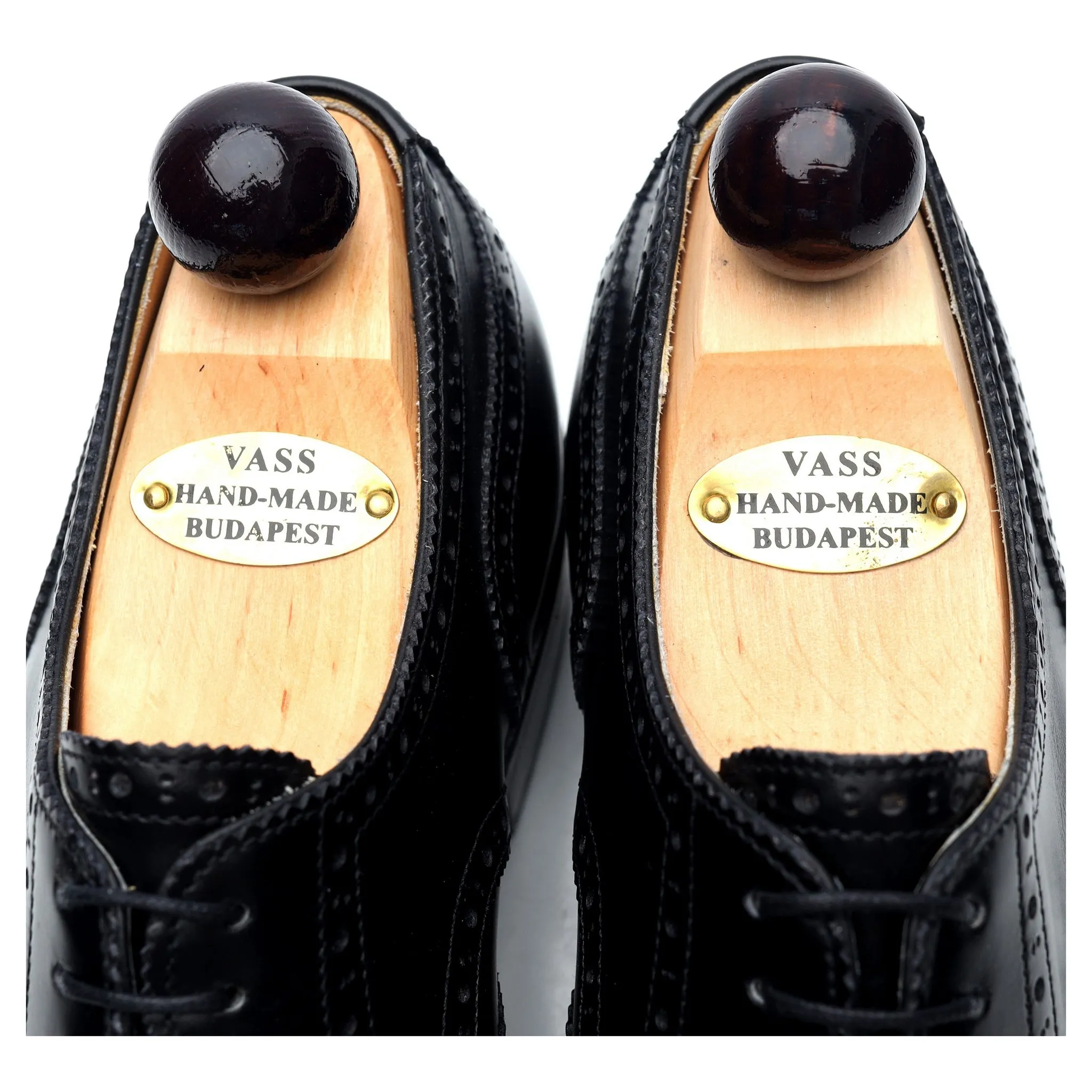 'Budapest' Black Leather Derby Brogues UK 7 EU 41