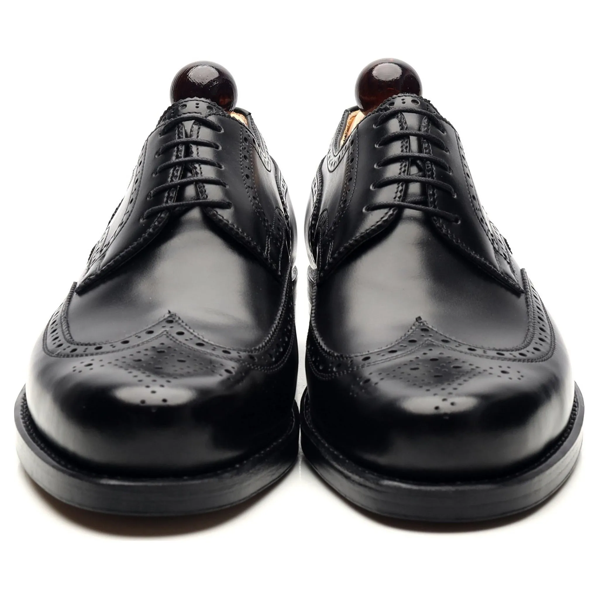 'Budapest' Black Leather Derby Brogues UK 7 EU 41