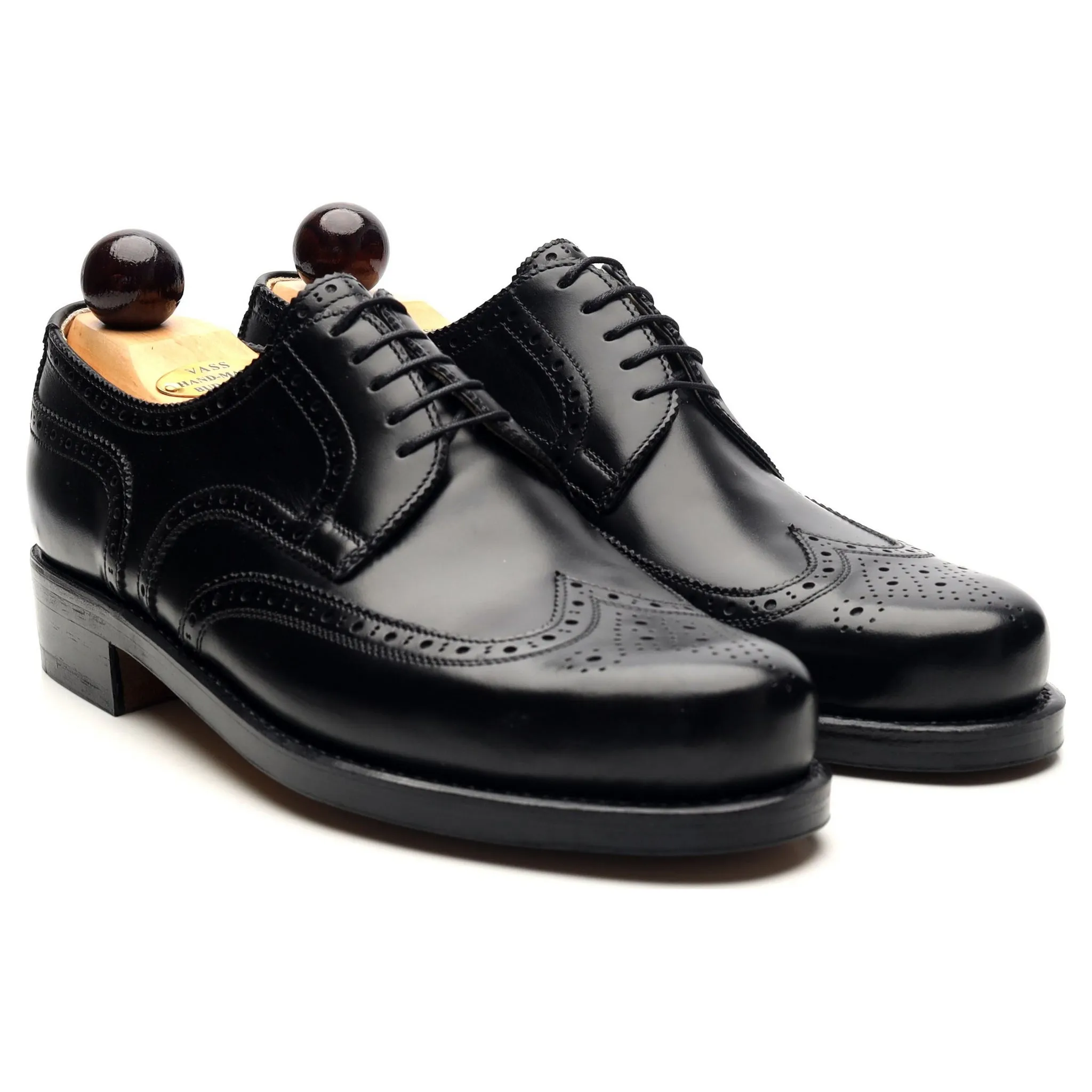 'Budapest' Black Leather Derby Brogues UK 7 EU 41