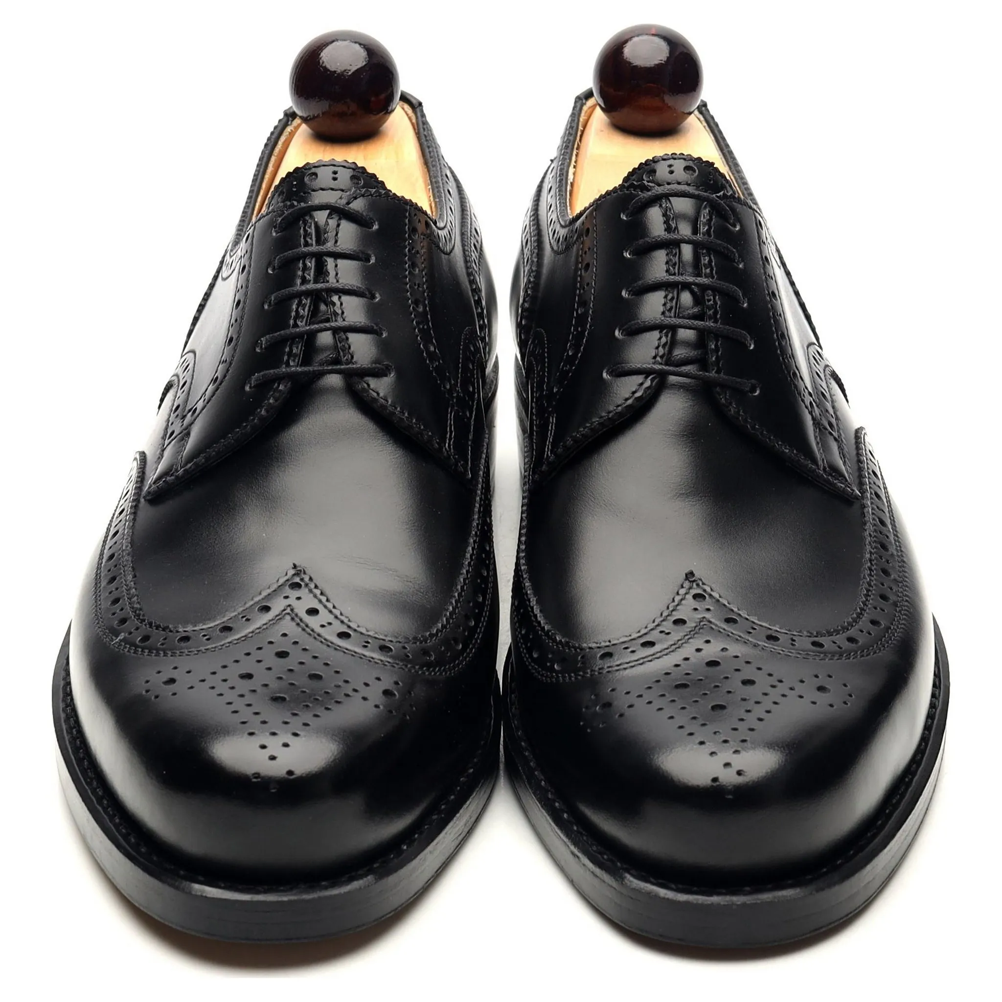 'Budapest' Black Leather Derby Brogues UK 7 EU 41