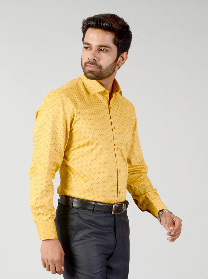 Butterscotch Printed Regular Fit Formal Shirt | Greenfibre