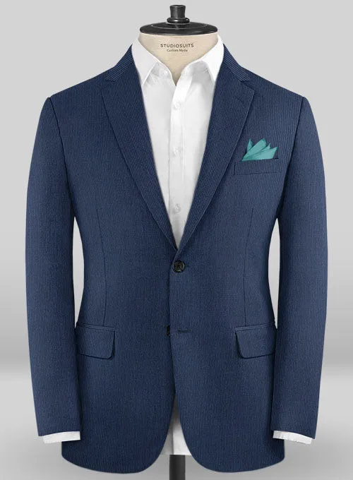 Caccioppoli Sun Dream Kara Blue Wool Silk Suit