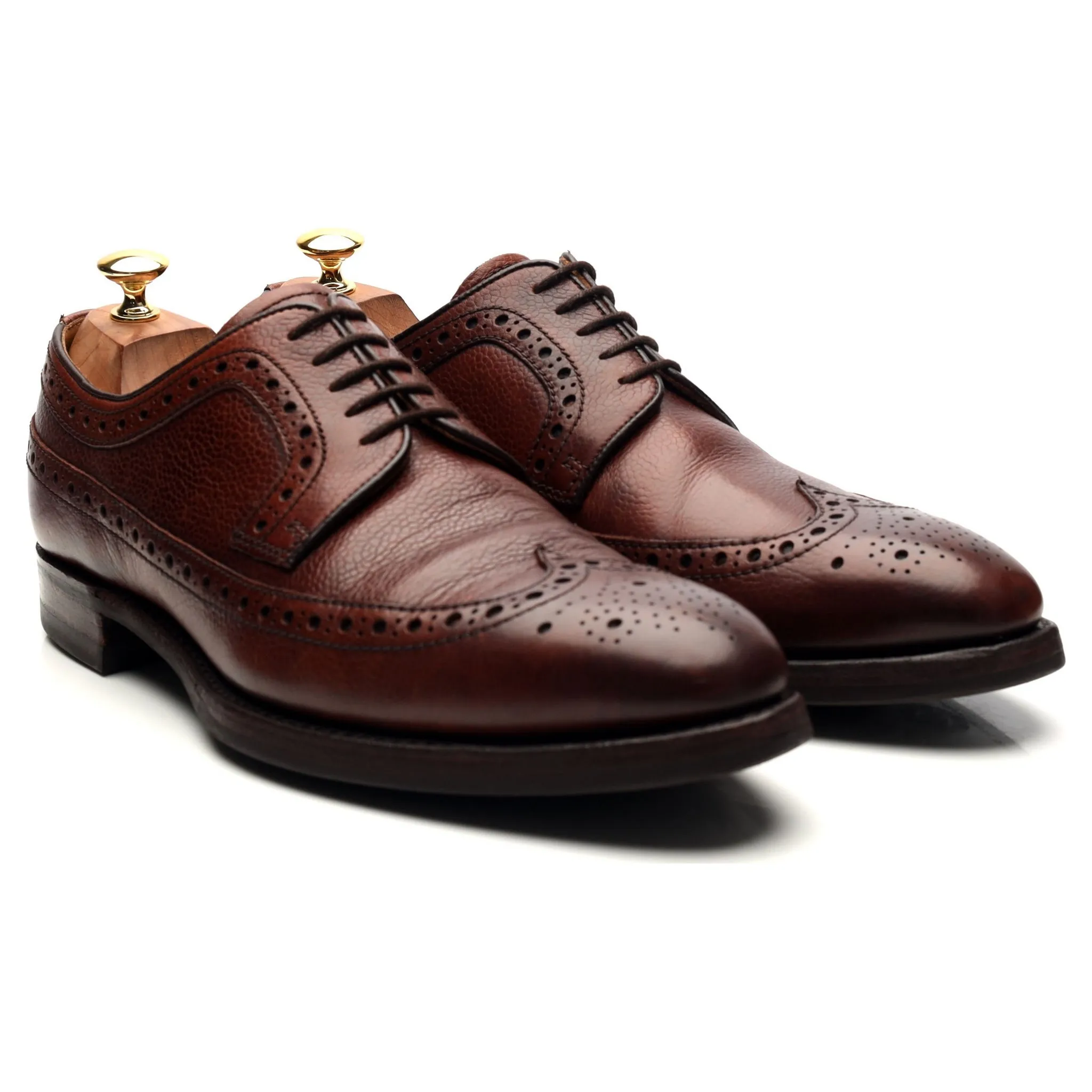 'Calvay' Burgundy Leather Derby Brogues 9.5 F