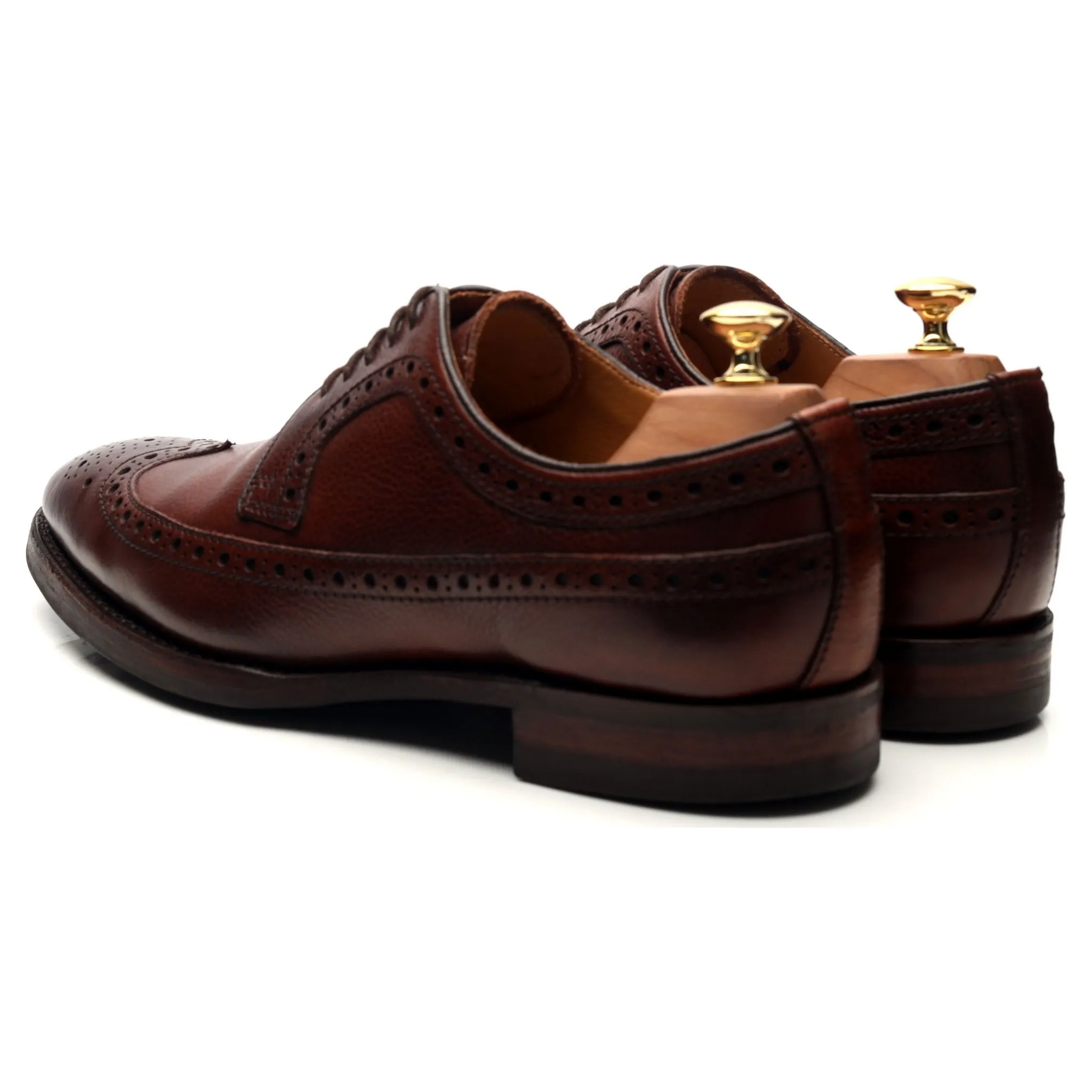 'Calvay' Burgundy Leather Derby Brogues 9.5 F