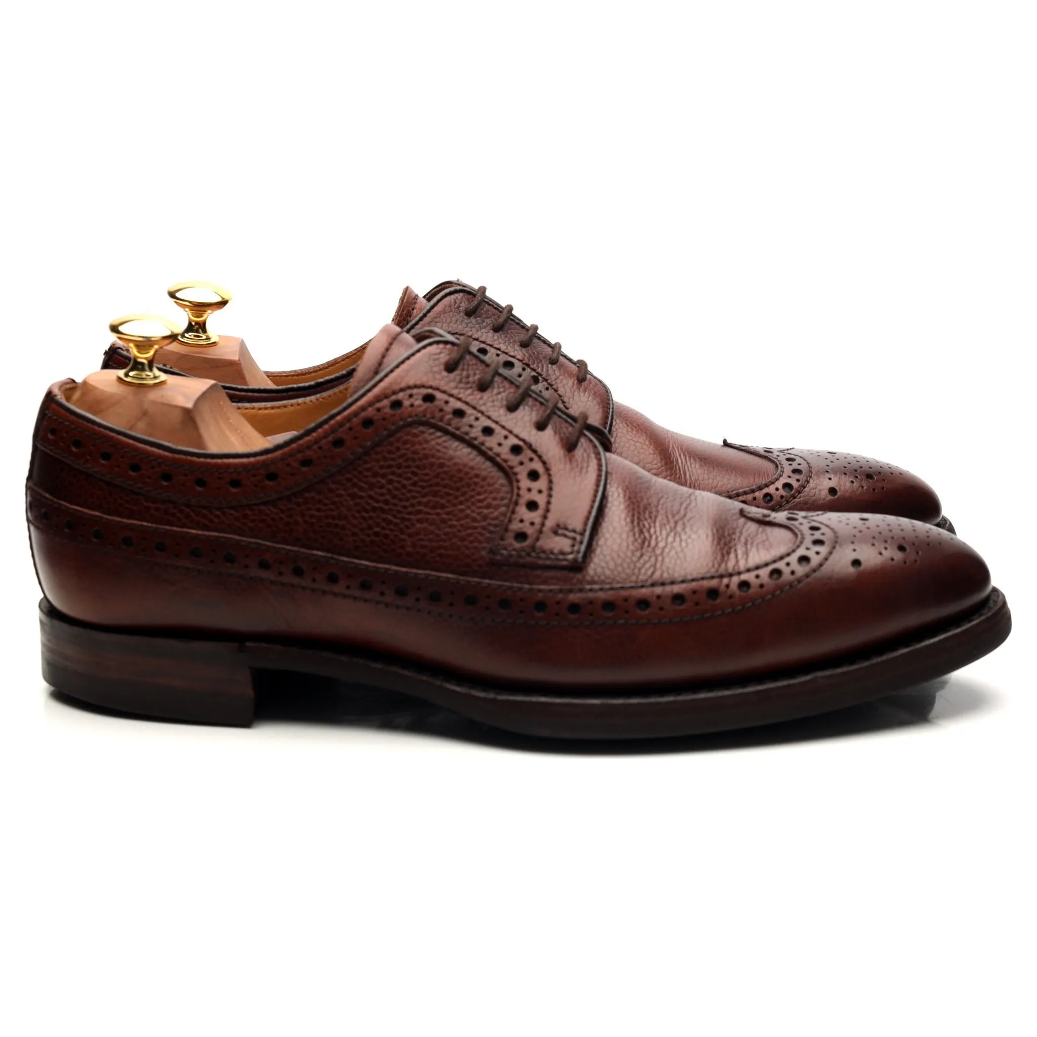 'Calvay' Burgundy Leather Derby Brogues 9.5 F