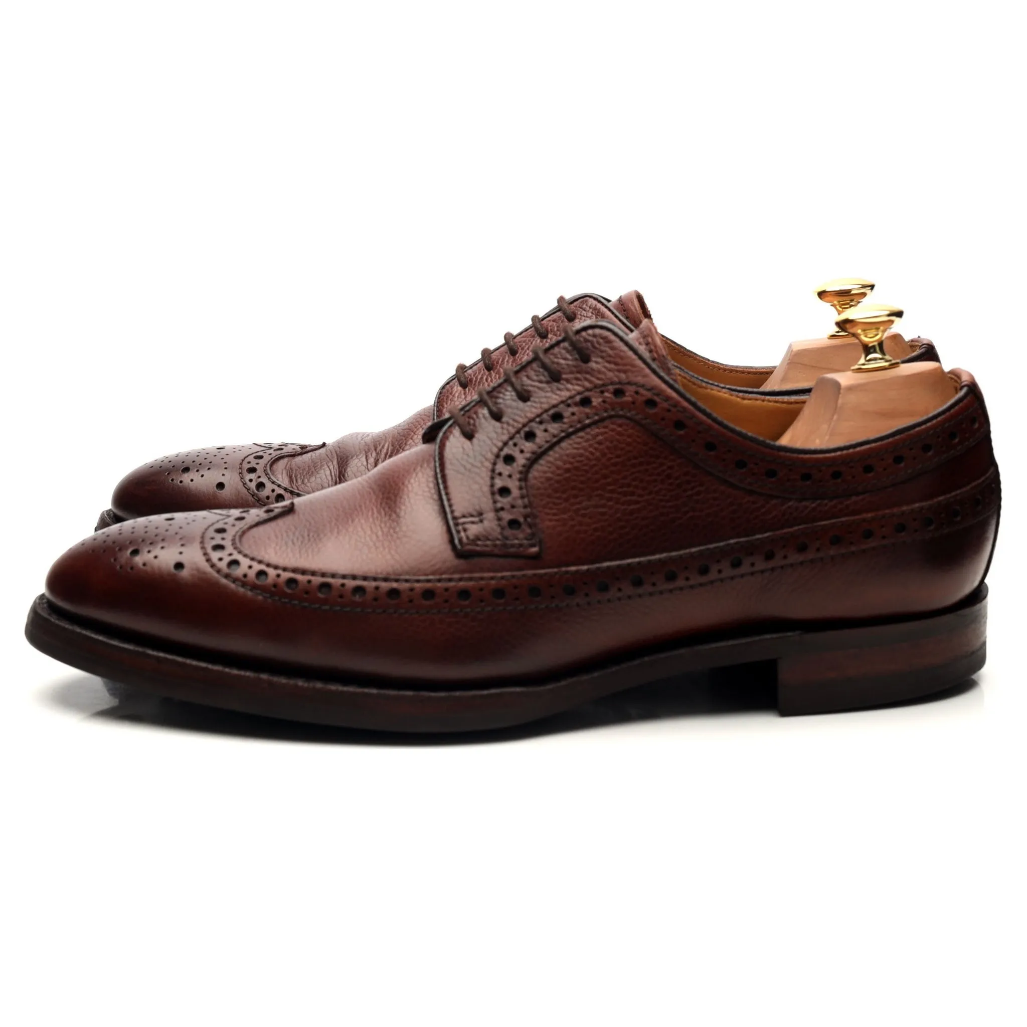 'Calvay' Burgundy Leather Derby Brogues 9.5 F