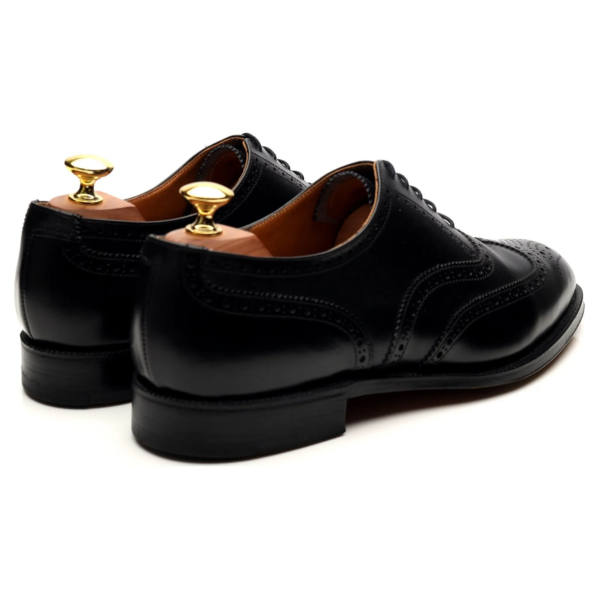 'Canterbury' Black Leather Brogues UK 8.5 F