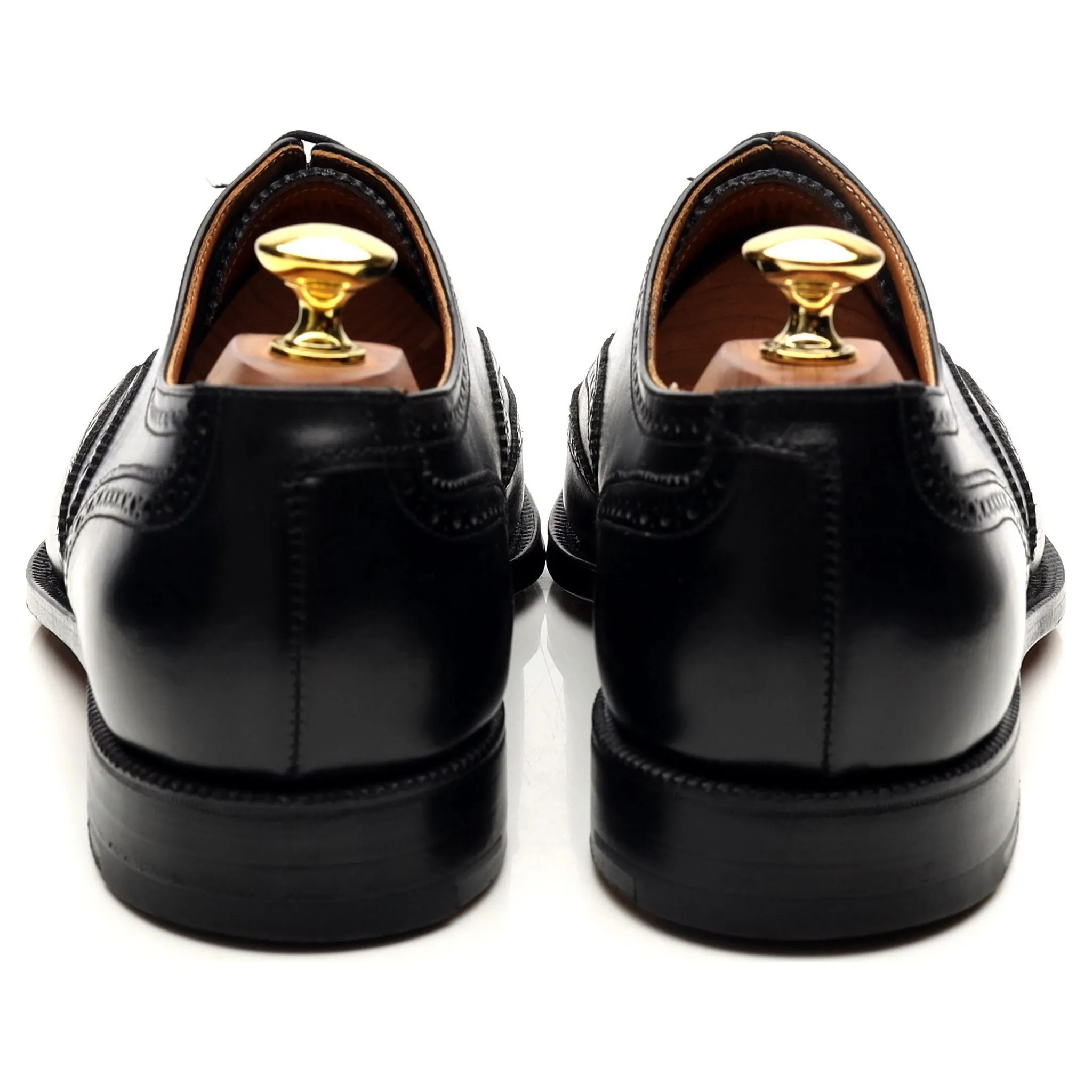 'Canterbury' Black Leather Brogues UK 8.5 F