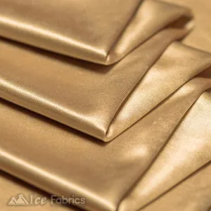 Casino 4 Way Stretch Satin Fabric Shiny Champagne Silky Spandex