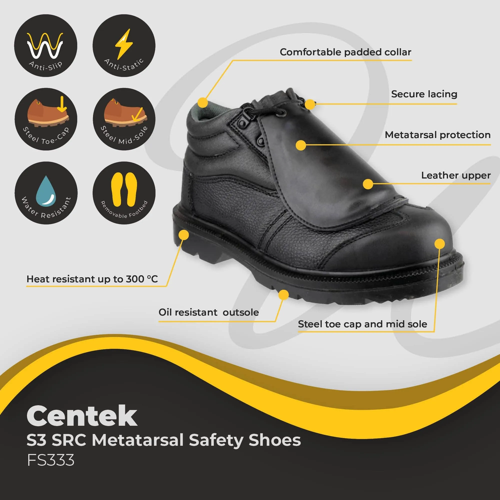 Centek Metatarsal S3 SRC Safety Shoe FS333