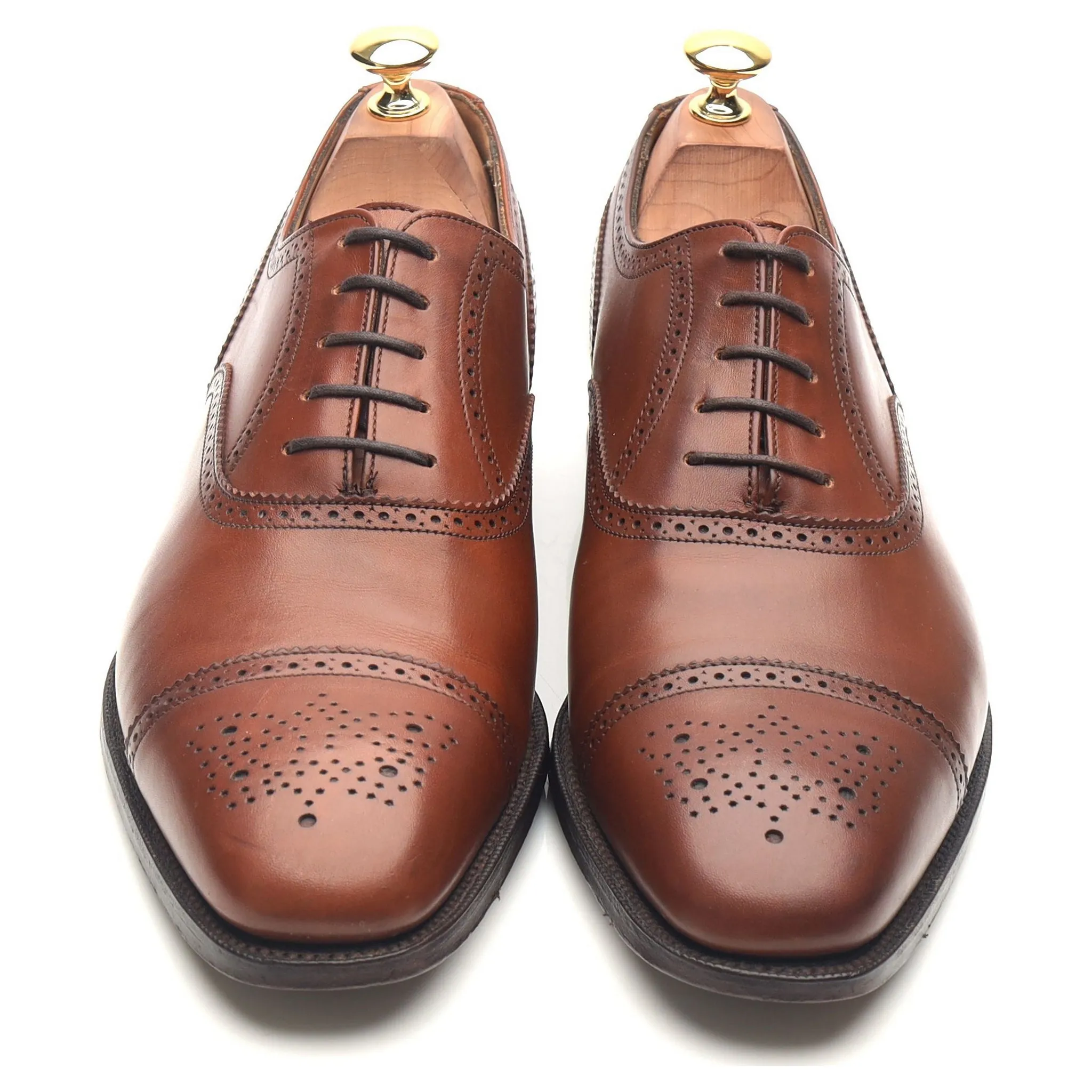 'Chatham 2' Brown Leather Oxford Semi Brogues UK 9 EE