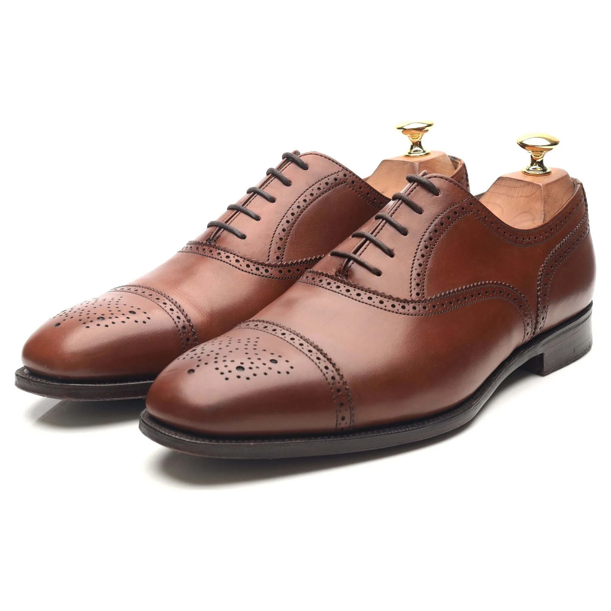 'Chatham 2' Brown Leather Oxford Semi Brogues UK 9 EE