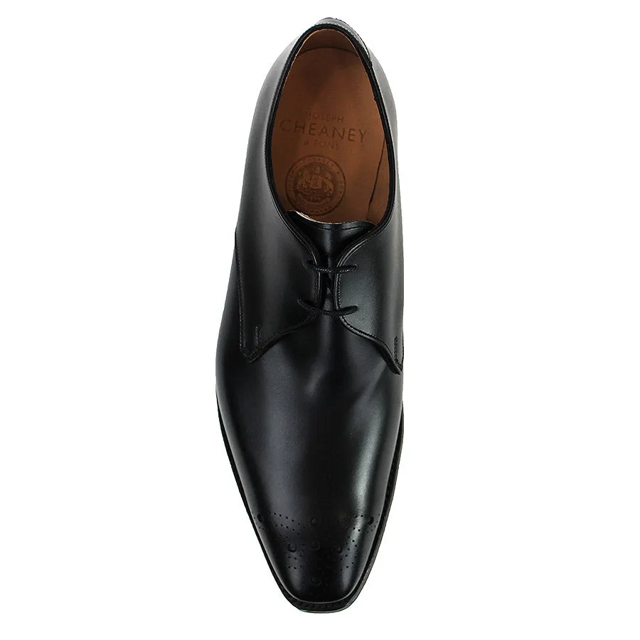 Cheaney - Hardy Leather Brogue Derby Shoes in Black