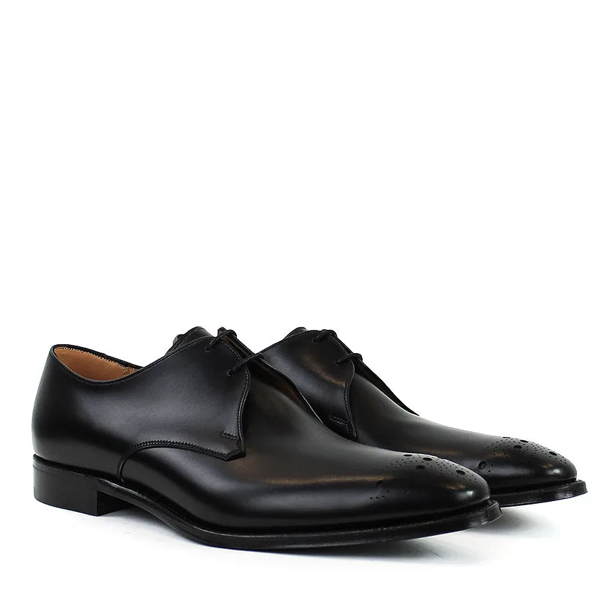 Cheaney - Hardy Leather Brogue Derby Shoes in Black