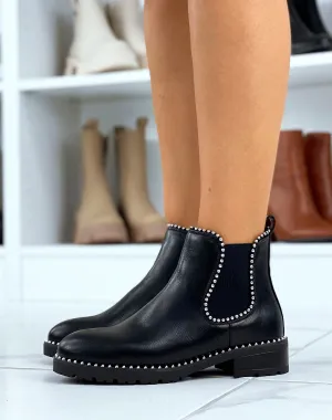 Chelsea boots noires cloutées