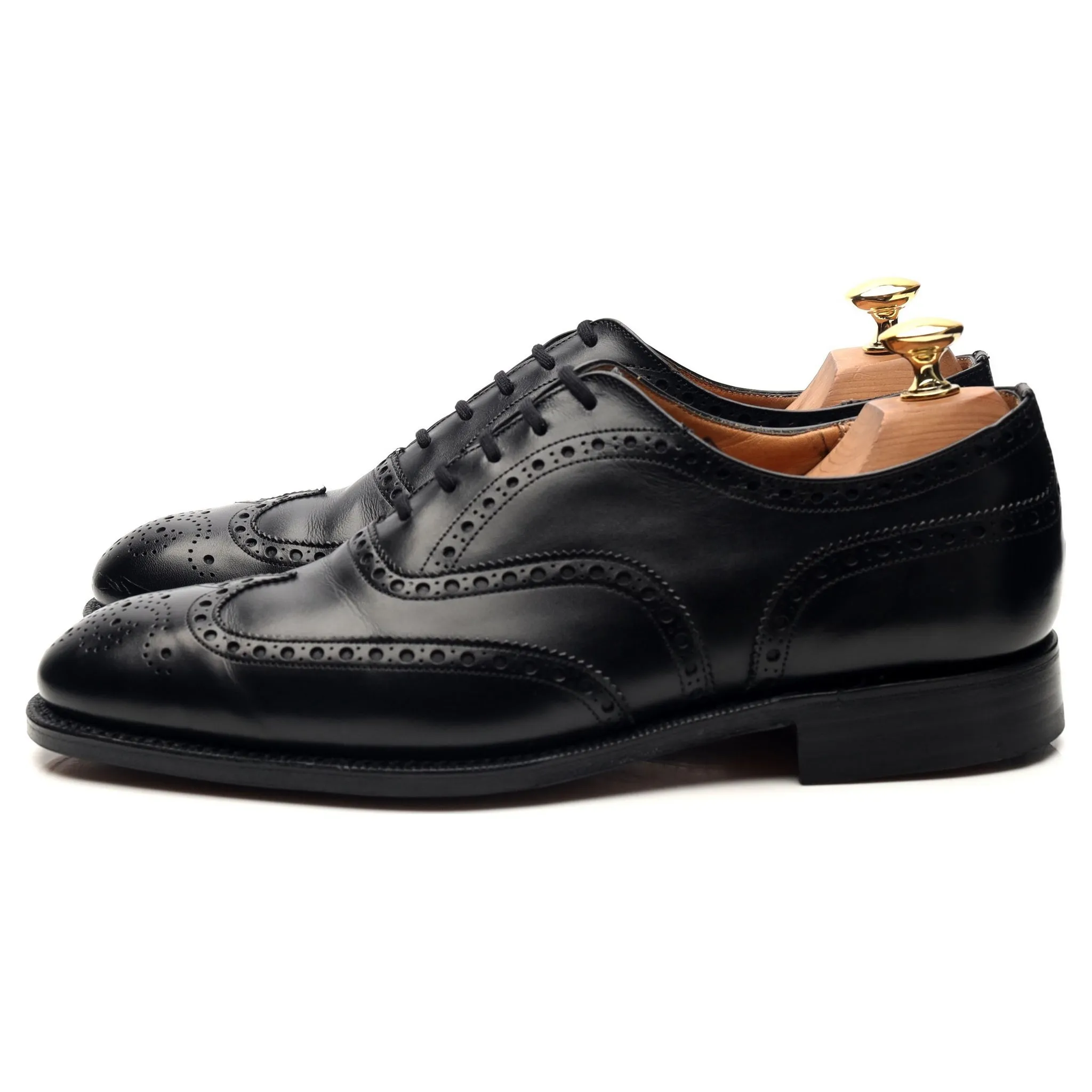 'Chetwynd' Black Leather Oxford Brogues UK 6 F