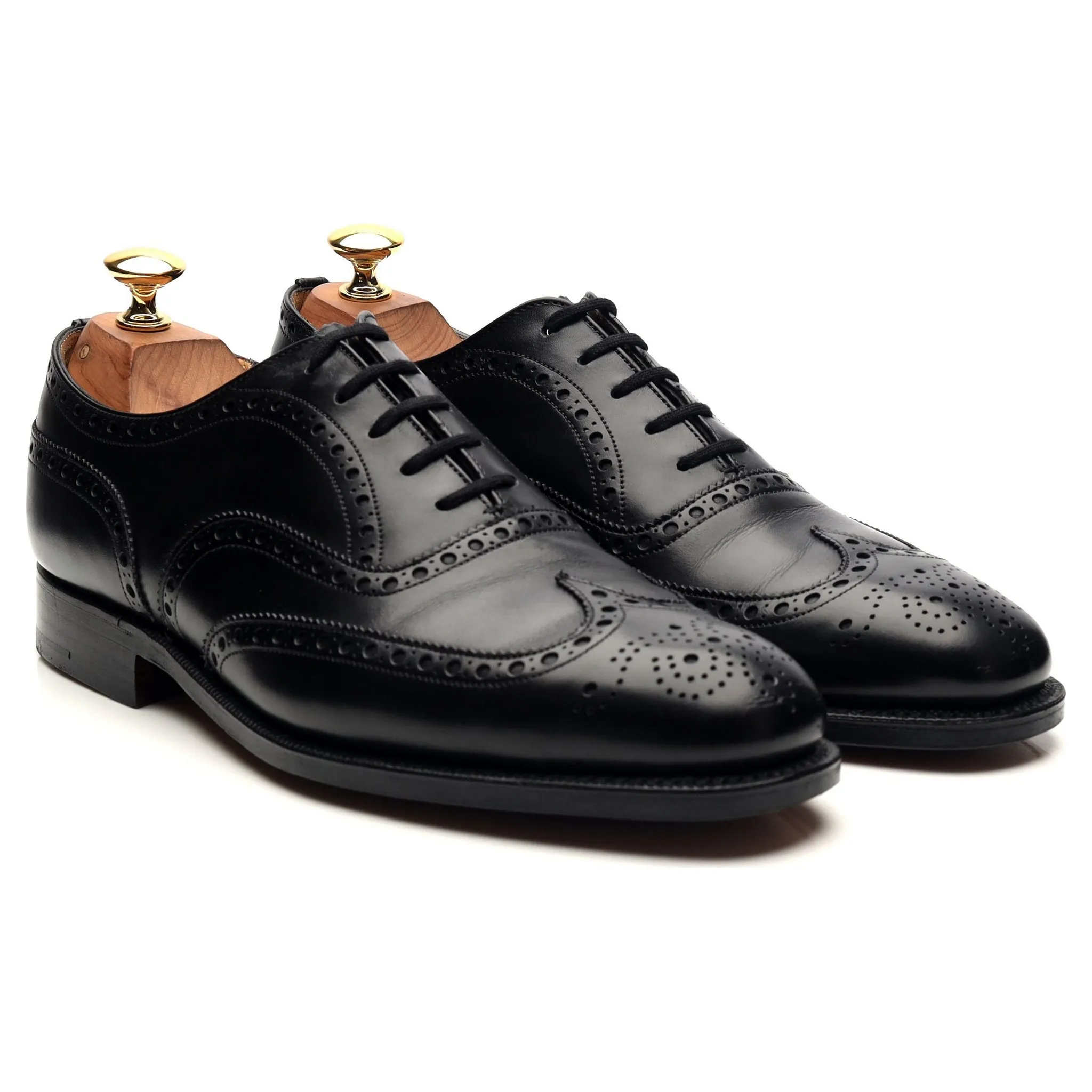 'Chetwynd' Black Leather Oxford Brogues UK 6 F