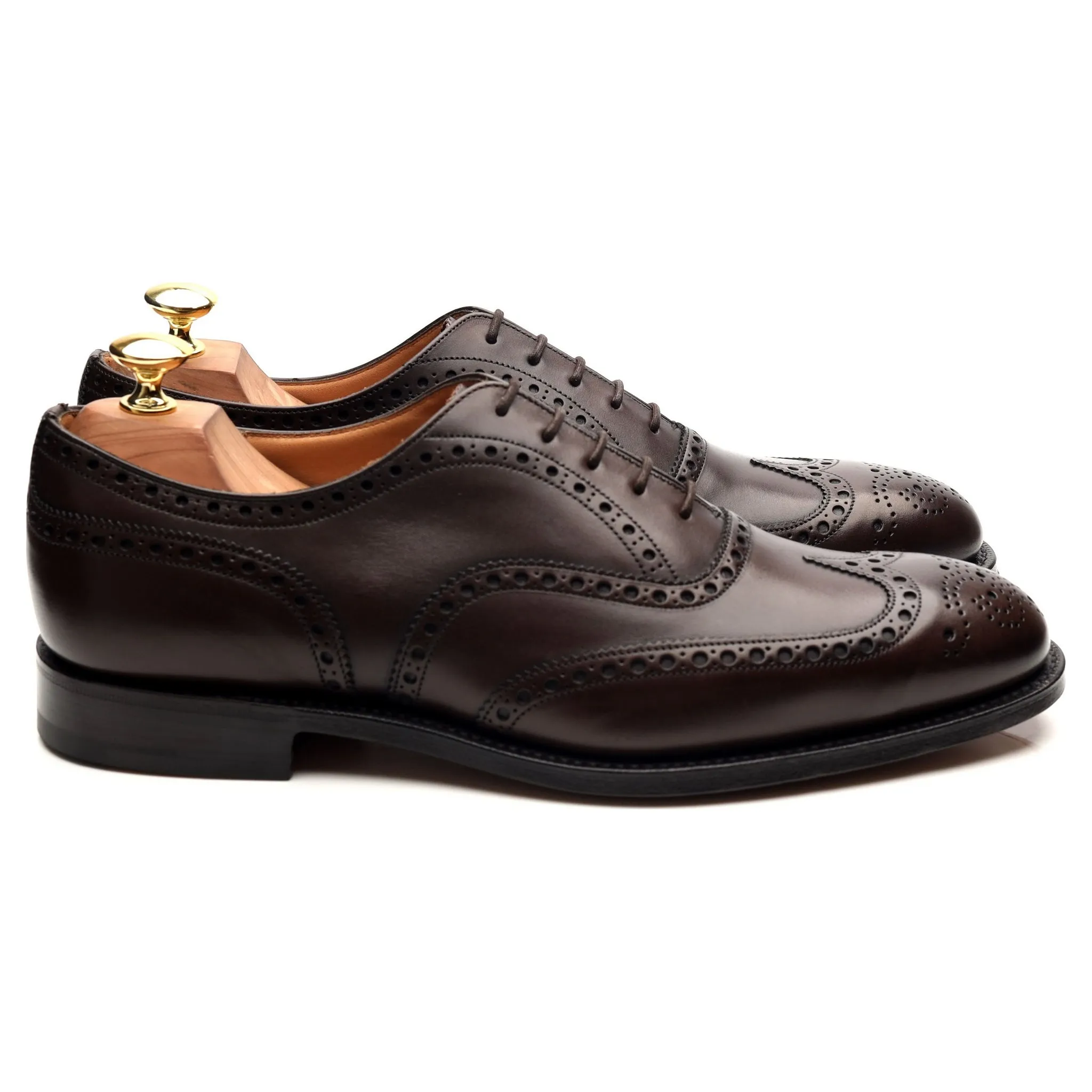 'Chetwynd' Dark Brown Leather Brogues UK 8 F