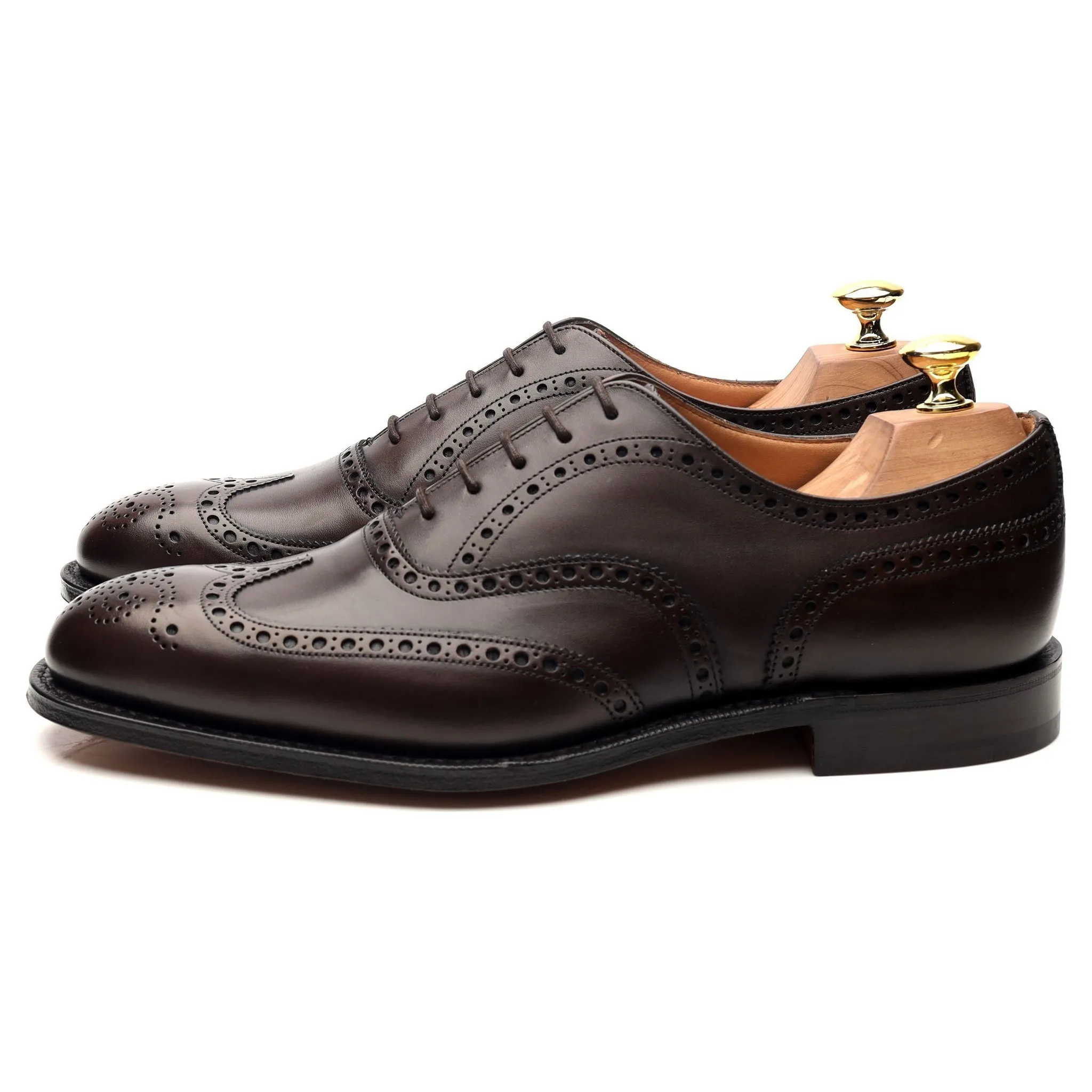 'Chetwynd' Dark Brown Leather Brogues UK 8 F