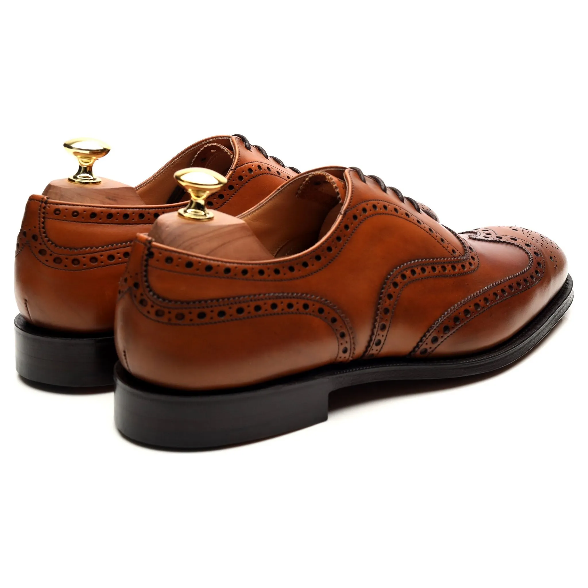 'Chetwynd' Tan Brown Leather Brogues UK 8 F