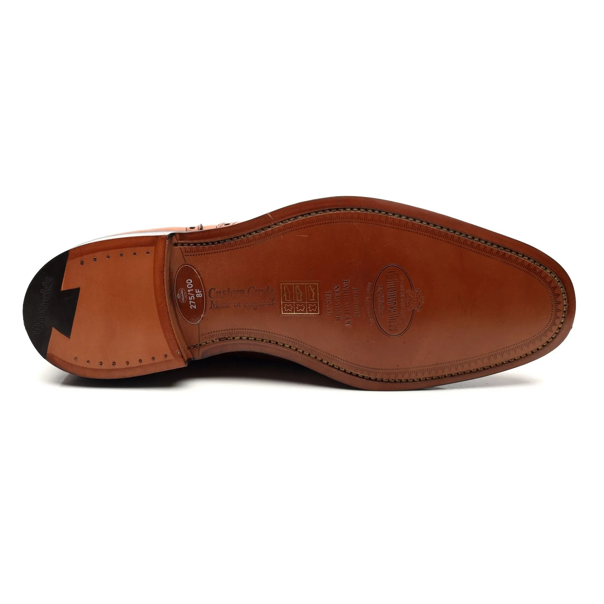 'Chetwynd' Tan Brown Leather Brogues UK 8 F