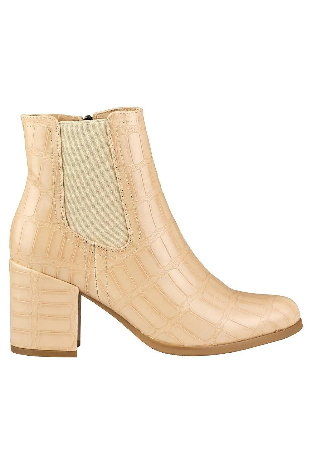 Chic Almond Toe Heeled Ankle Boots