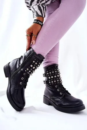 Chic Eco-Friendly Leather Ankle Boots with Zipper and Sparkling Details