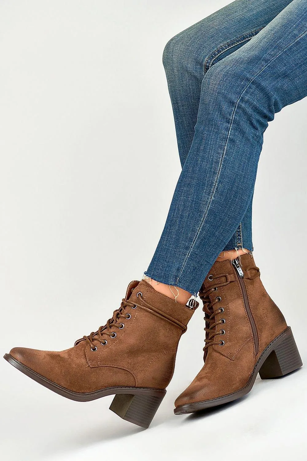 Chic Eco-Friendly Suede Ankle Heels