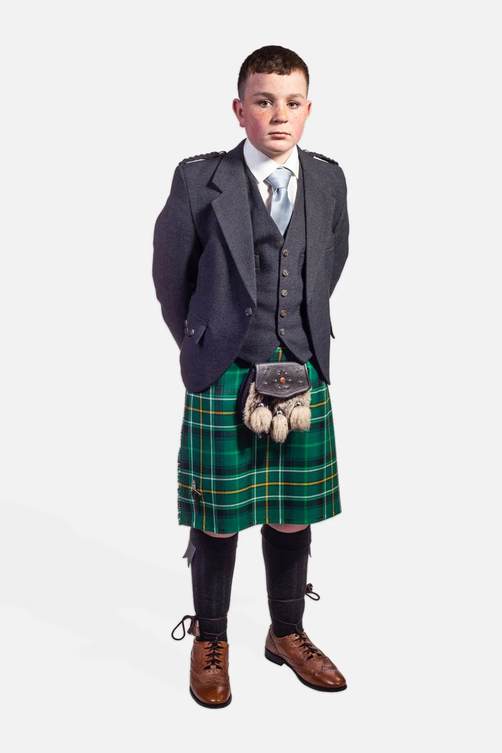 Children's Black Watch Weathered / Charcoal Holyrood Kilt Hire Outfit