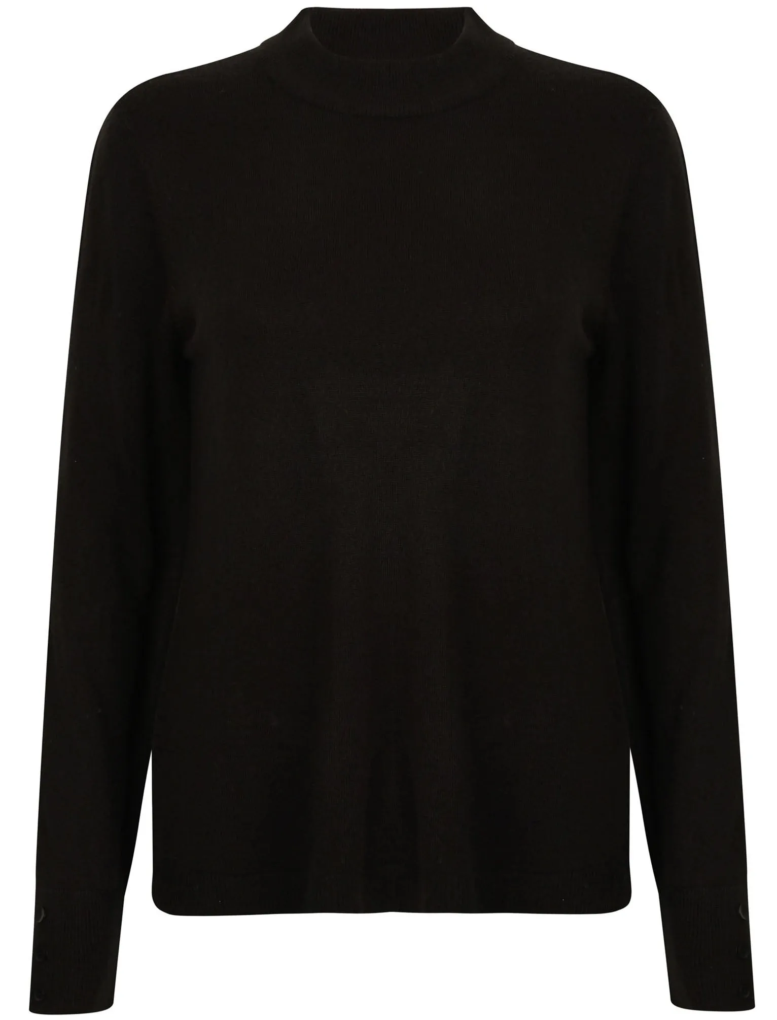 Clinton Turtle Neck Jumper in Black - Plum Tree