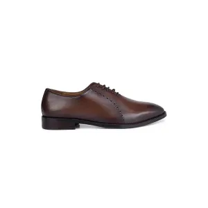 Coffee Leather Brogue Lace Ups