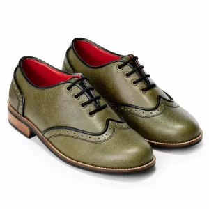 Core Brogues Women – Olive