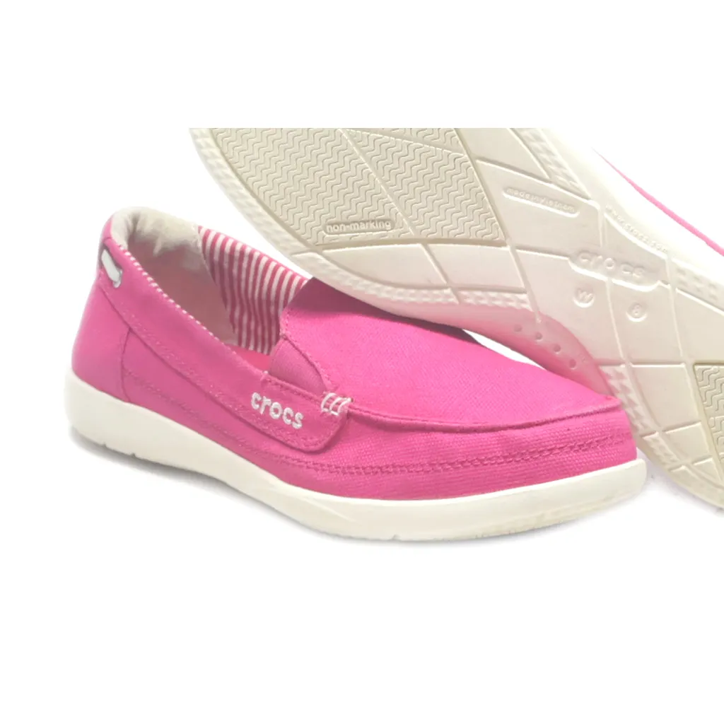 Crocs Walu Loafers Canvas Pink Colour For Women