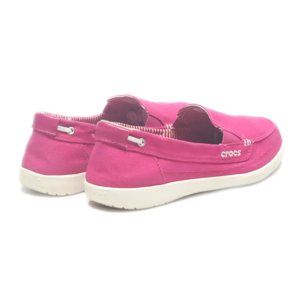 Crocs Walu Loafers Canvas Pink Colour For Women