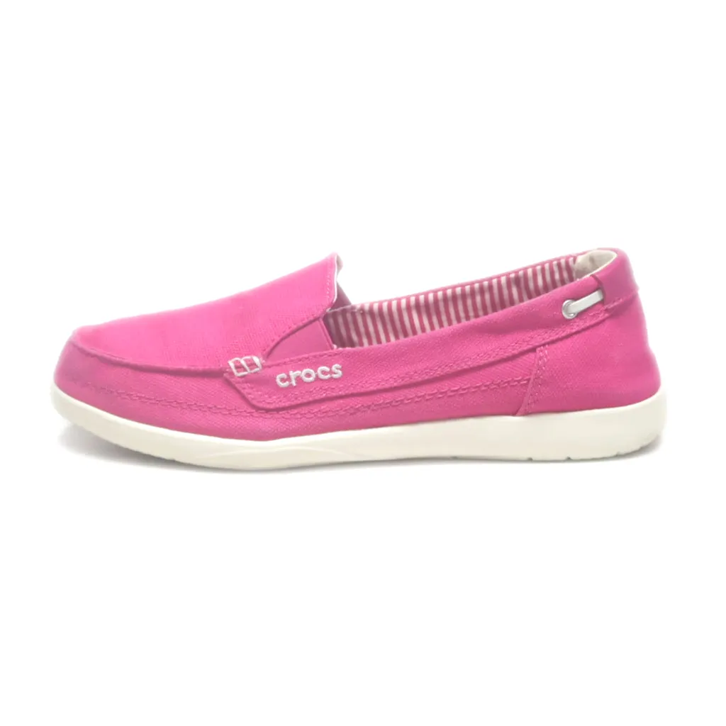 Crocs Walu Loafers Canvas Pink Colour For Women