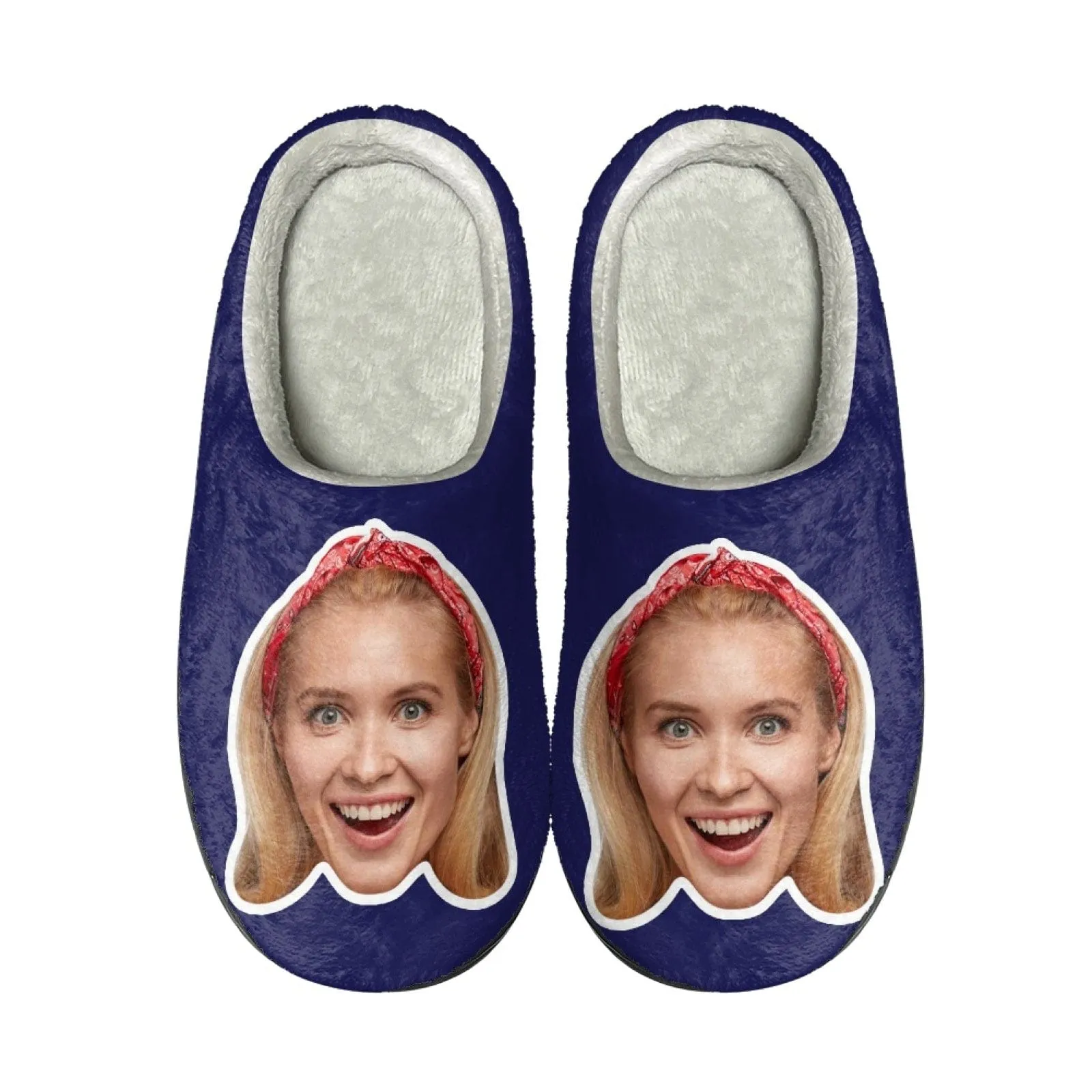 Custom Big Face Multicolor Cotton Slippers for Adult&Kids Personalized Non-Slip Slippers Warm House Shoes