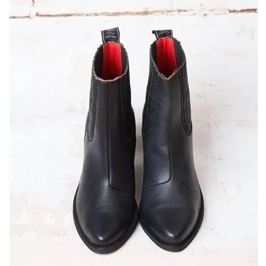 'Daisy' Vegan Ankle Boots by Good Guys Don't Wear Leather - black