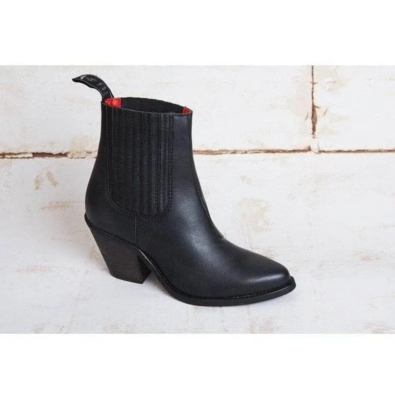 'Daisy' Vegan Ankle Boots by Good Guys Don't Wear Leather - black