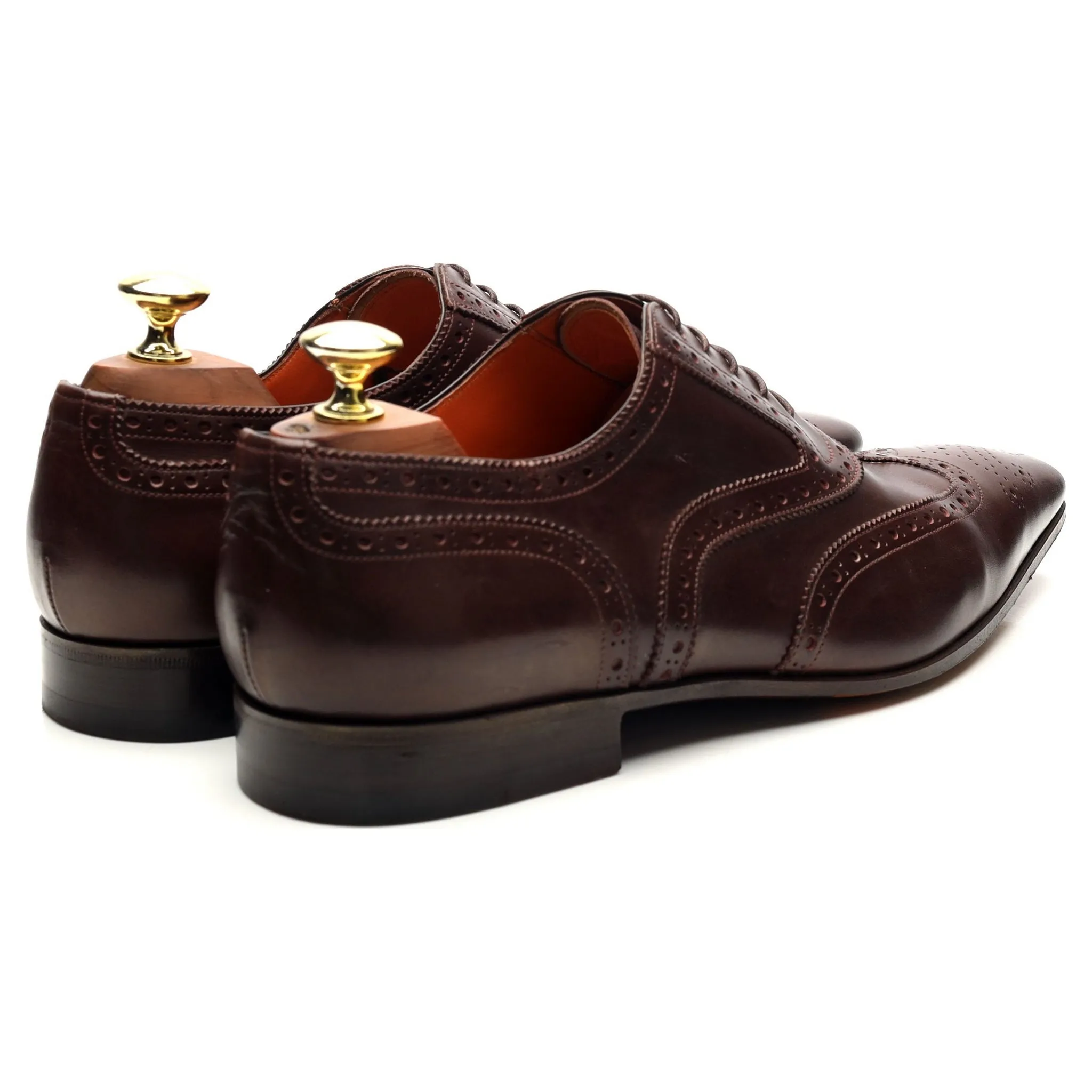 Dark Brown Leather Oxford Brogues UK 7 F