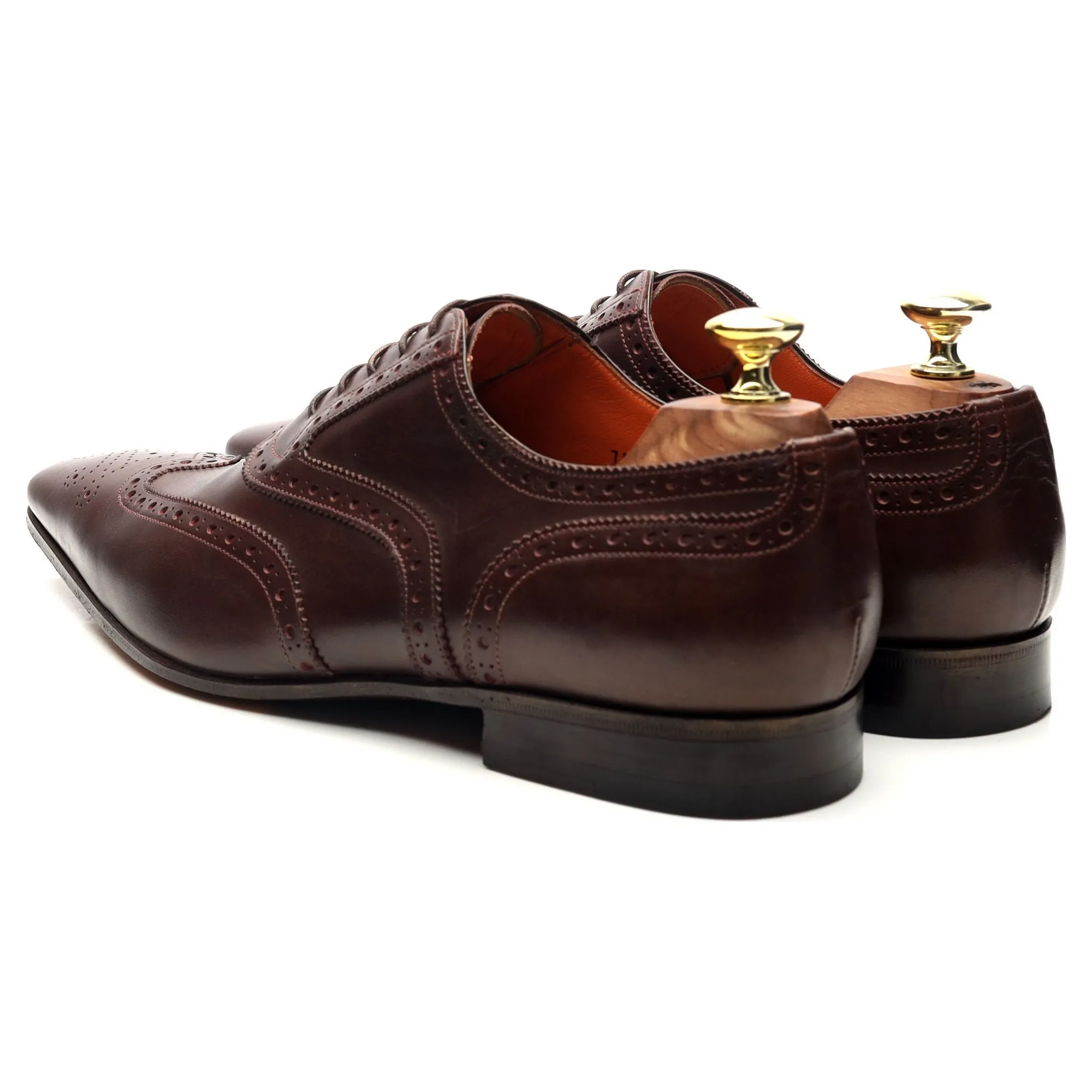 Dark Brown Leather Oxford Brogues UK 7 F