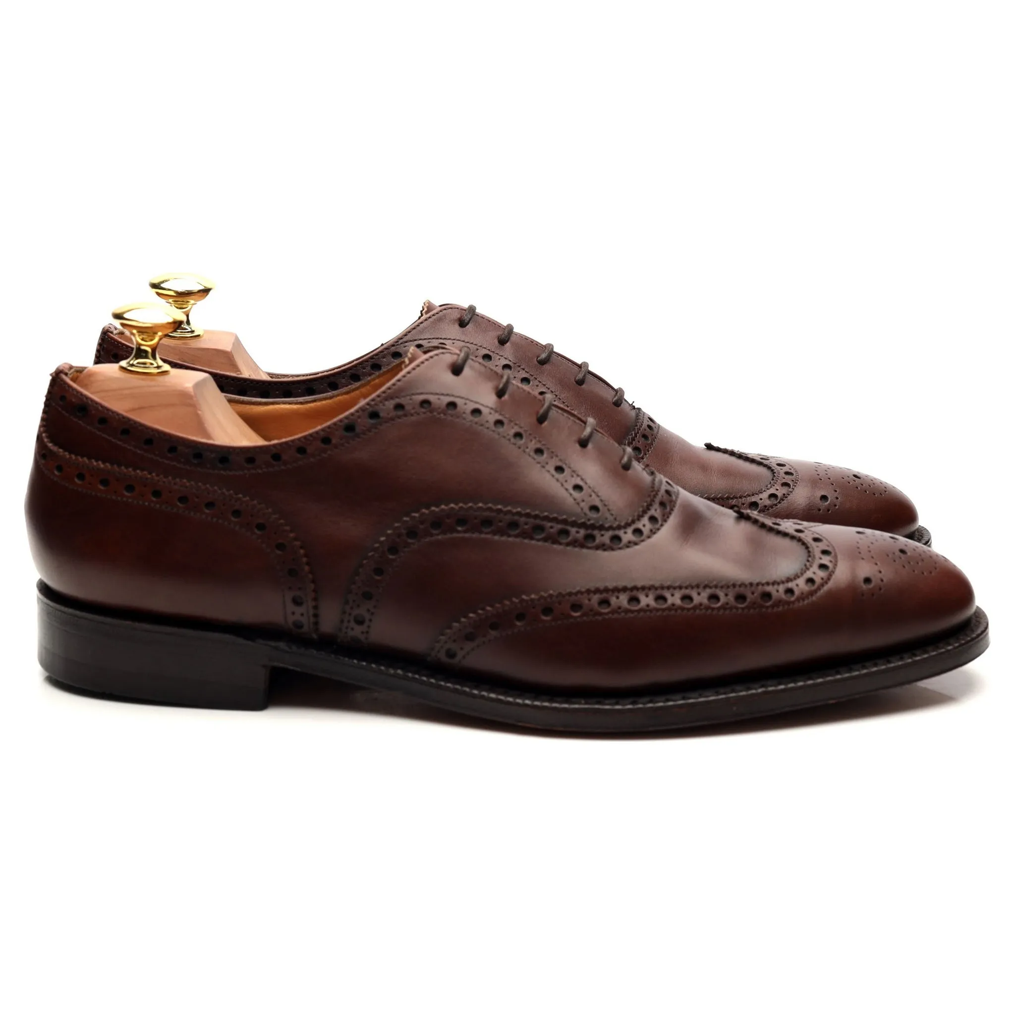 Dark Brown Leather Oxford Brogues UK 8.5 F